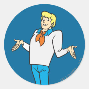 Fred Shrug Classic Round Sticker