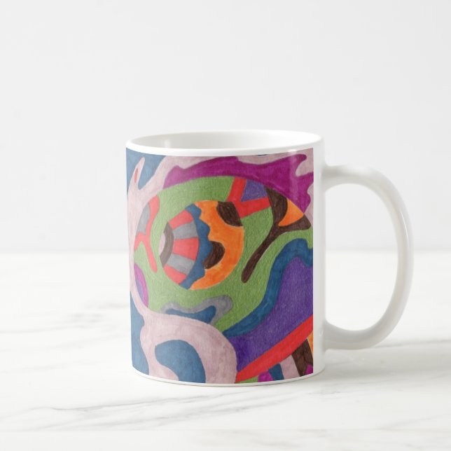 Fred the Cosmic Worm, Abstract Art Mug (Right)