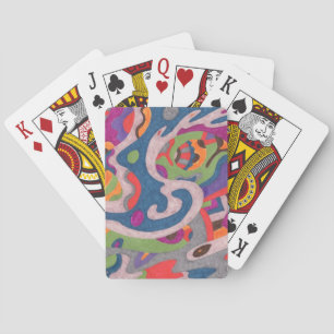 "Fred the Cosmic Worm" Abstract Art Playing Cards