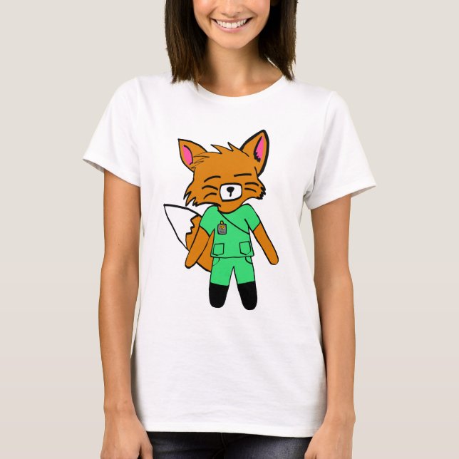Fred the Fox- Nurse T-Shirt (Front)
