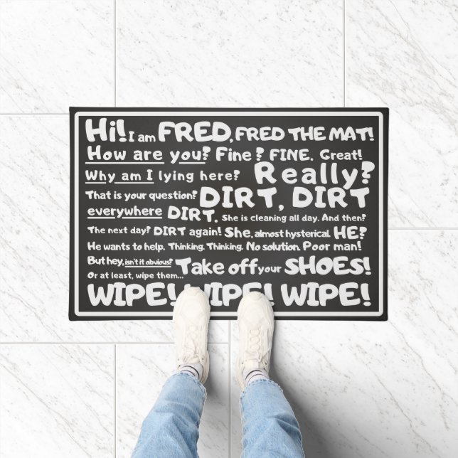 Fred the Mat, humourous, direct, unique, witty  Doormat (Indoor)