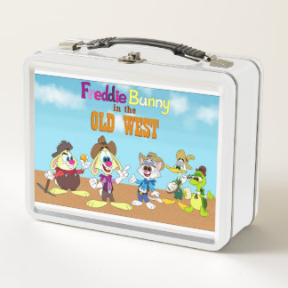 Freddie Bunny in the Old West  Metal Lunch Box