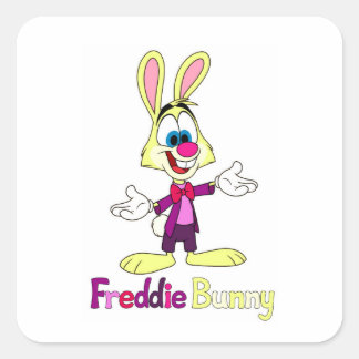 Freddie Bunny Square Sticker