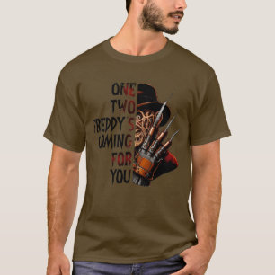 Freddy Horror Graphic Halloween Tee tshirt