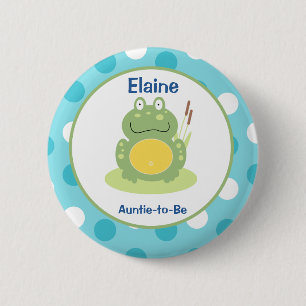 Freddy the Frog Customised name tag Button