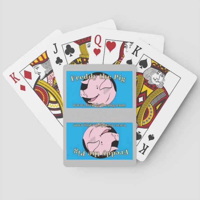 Freddy the Pig playing cards (Back)
