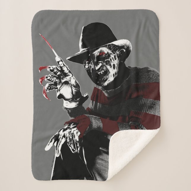 Freddy vs. Jason | Freddy Seeing Red Sherpa Blanket (Front)