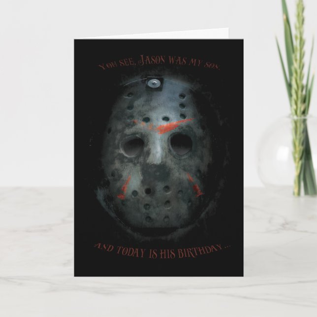 Freddy vs. Jason | Jason Mask Quote Card (Front)