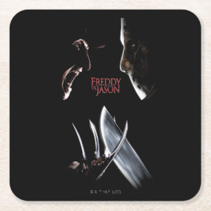 Freddy vs. Jason   Theatrical Poster Square Paper Coaster