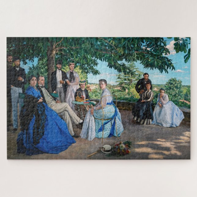 Frederic Bazille - The Family Reunion Jigsaw Puzzle (Horizontal)