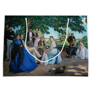 Frederic Bazille - The Family Reunion Large Gift Bag