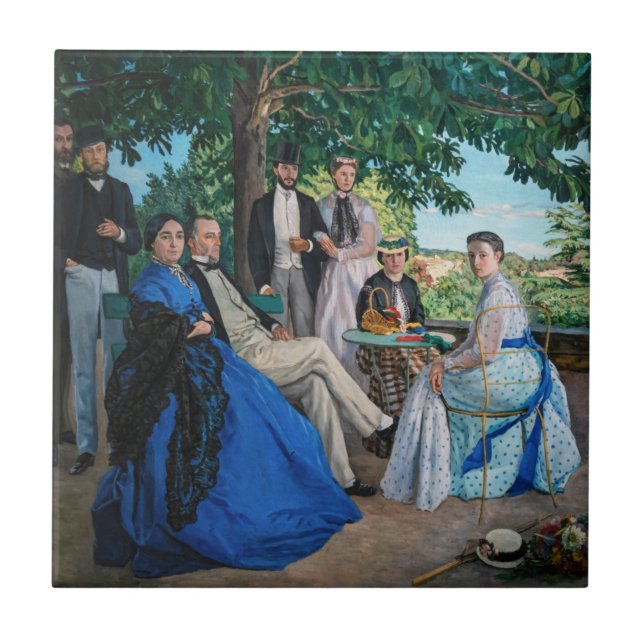Frederic Bazille - The Family Reunion Tile (Front)