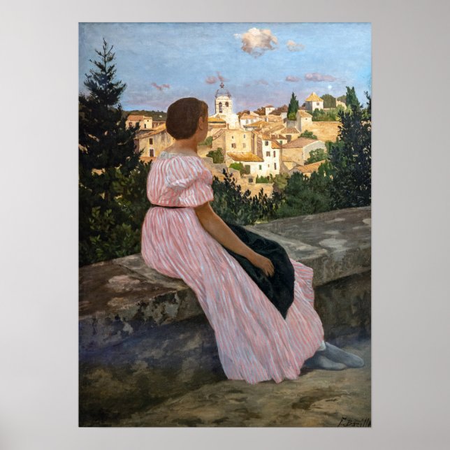 Frederic Bazille - The Pink Dress Poster (Front)