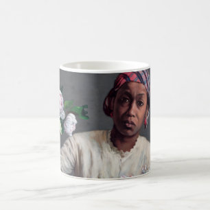 Frederic Bazille - Young Woman with Peonies Coffee Mug