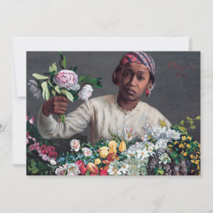 Frederic Bazille - Young Woman with Peonies Invitation