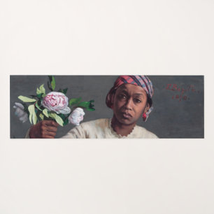 Frederic Bazille - Young Woman with Peonies Yoga Mat