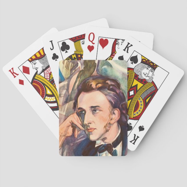 Frederic Chopin Composer Musician Portrait Famous Playing Cards (Back)