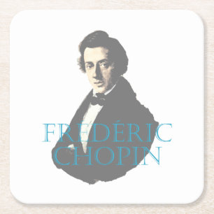 Frédéric Chopin portrait Square Paper Coaster