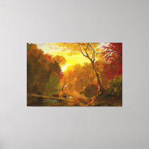 FREDERIC E. CHURCH - AUTUMN IN NORTH AMERICA 1856 CANVAS PRINT