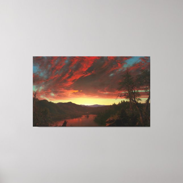 FREDERIC E. CHURCH Twilight in the Wilderness 1860 Canvas Print (Front)
