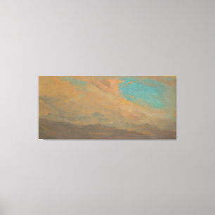 Frederic Edwin Church - Cloudy Sky over Mountains Canvas Print
