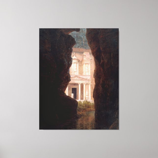FREDERIC EDWIN CHURCH - El Khasné, Petra - 1874 -  Canvas Print (Front)