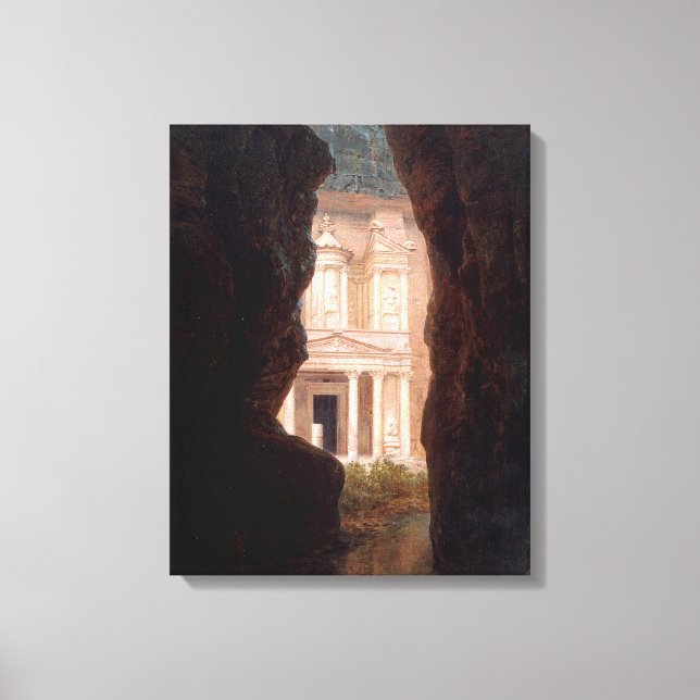 FREDERIC EDWIN CHURCH - El Khasné, Petra - 1874 -  Canvas Print (Front)