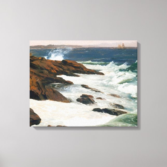FREDERIC EDWIN CHURCH - Fog off Mount Desert 1850  Canvas Print (Front)
