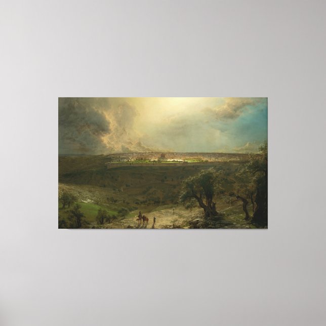 Frederic Edwin Church - Jerusalem from the Mount o Canvas Print (Front)