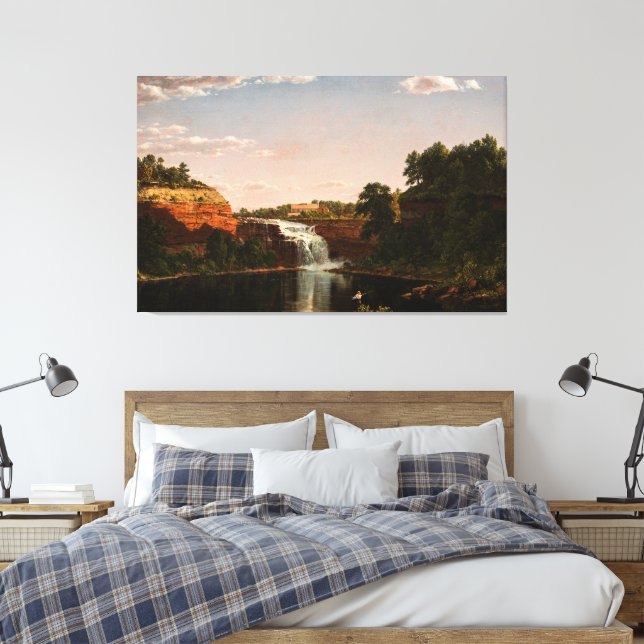 Frederic Edwin Church - Lower Falls, Rochester, NY Canvas Print (Insitu(Bedroom))