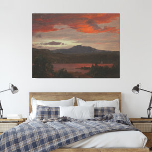 Frederic Edwin Church - Mount Katahdin from Lake  Canvas Print