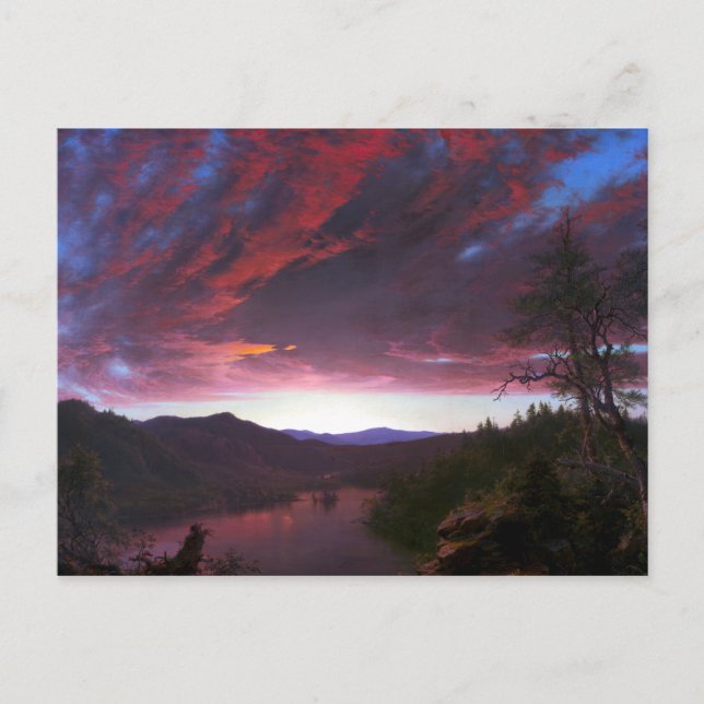 Frederic Edwin Church Twilight in the Wilderness Postcard (Front)
