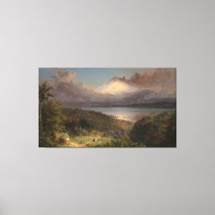 Frederic Edwin Church - View of Cotopaxi  Canvas Print