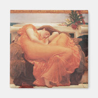 Frederic Lord Leighton Flaming June Square Art