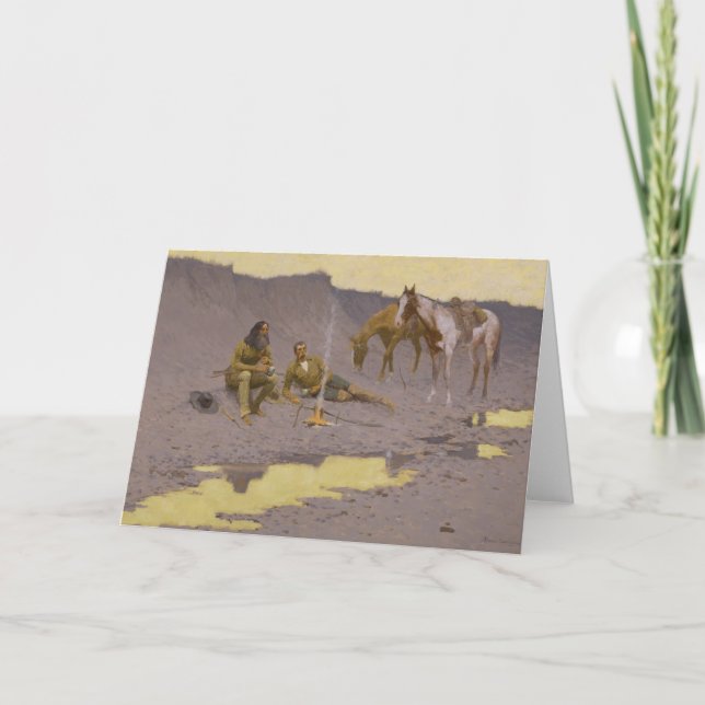 Frederic Remington - A New Year on the Cimarron Holiday Card (Front)