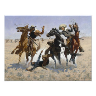 Frederic Remington - Aiding a Comrade Photo Print
