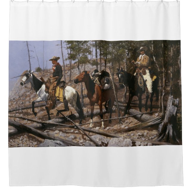 Frederic Remington cowboys Shower Curtain (Front)