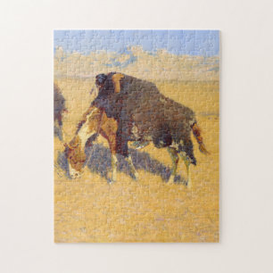 Frederic Remington - Indians Simulating Buffalo Jigsaw Puzzle