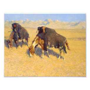Frederic Remington - Indians Simulating Buffalo Photo Print