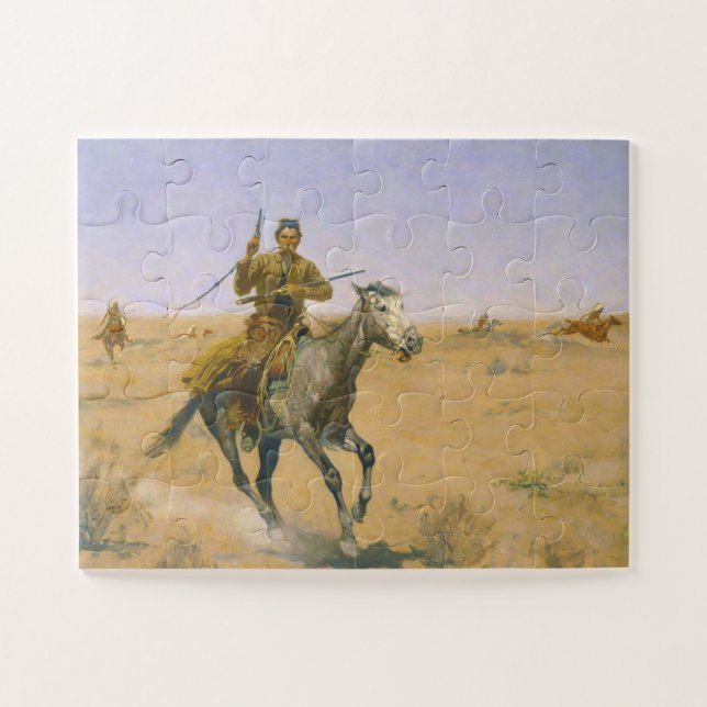 Frederic Remington The Flight 1895 Jigsaw Puzzle (Horizontal)