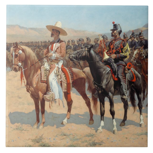 Frederic Remington - The Mexican Major Tile (Front)