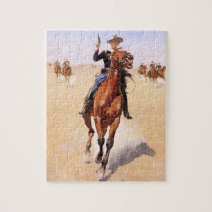 Frederic Remington The Trooper Jigsaw Puzzle