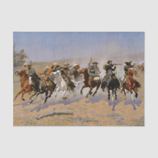 Frederic Remington Western Art “Dash For The Timbe Tissue Paper