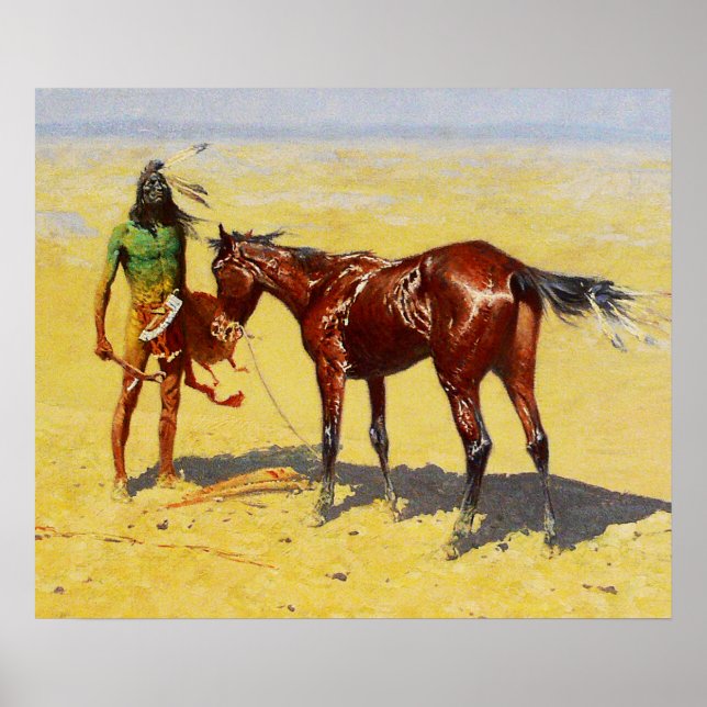 Frederic Remington Western Art “Hunted Down” Poster (Front)