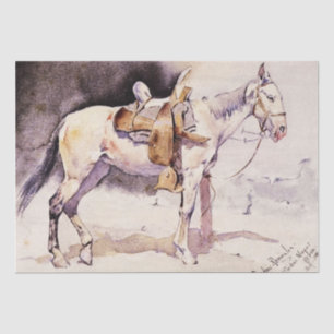Frederic Remington Western Art Mexican Pony Tissue Paper
