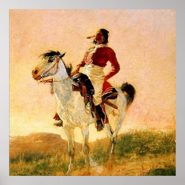 Frederic Remington Western Art “Modern Comanche” Poster (Front)