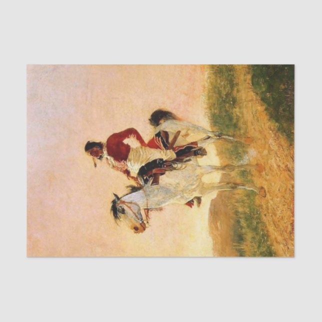 Frederic Remington Western Art “Modern Comanche” Tissue Paper (Front)