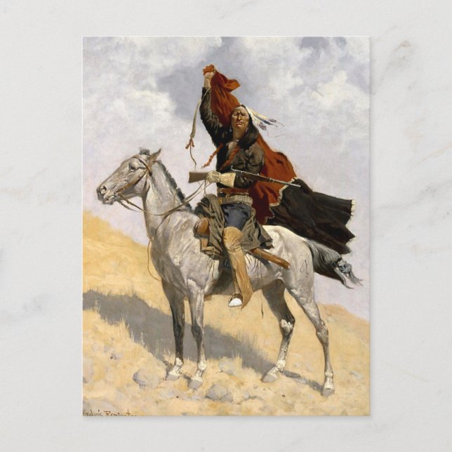 Frederic Remington Western Art “The Blanket Signal Postcard (Front)