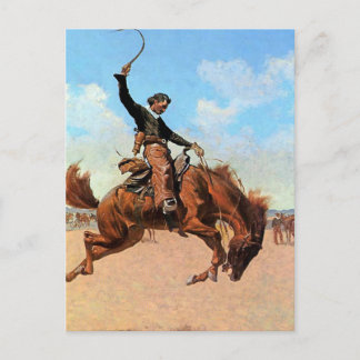 Frederic Remington Western Art “The Buck Jumper” Postcard