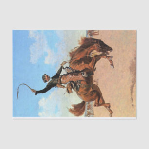 Frederic Remington Western Art “The Buck Jumper” Tissue Paper